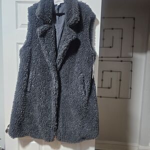 Liz Claiborne Charcoal Teddy Jacket